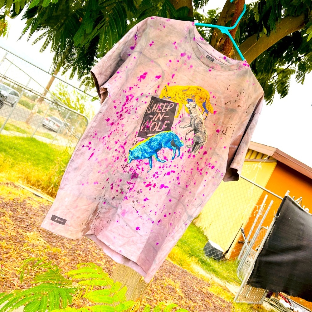 Sheep In Wolf Tie Dye T-Shirt Size Large NEW TAGS